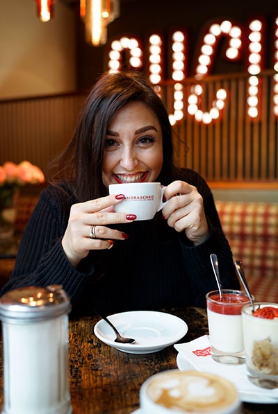 Woman with coffee