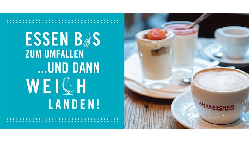 Essen und Schlafen - Kaffee